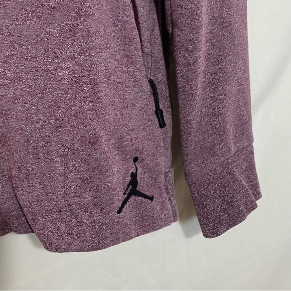 Jordan Men’s zip  up Maroon hoodie size L - Picture 4 of 9